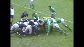 1984 Ireland vs Scotland Scrum day at Lansdowne Road [upl. by Ricca]