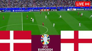 Denmark vs England LIVE 2024 Euro Cup Full Match  Video game simulation PES 2021 [upl. by Noeht226]