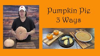 Homegrown Pumpkin Pie Baking  3 Ways  Traditional Gluten Free Pasties  Fresh whole pumpkin [upl. by Nakada]