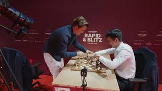 Magnus Carlsen vs Nodirbek Abdusattorov Rapid amp Blitz Poland 2024 DAY 4 [upl. by Hemminger]