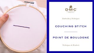 Embroidery How To Couching Stitch [upl. by Sorips]