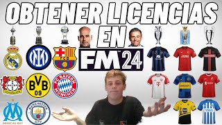 COMO OBTENER LICENCIAS ESCUDOS  REMERAS  CARAS  TROFEOS  EN FOOTBALL MANAGER 2024  2023  ETC [upl. by Ycnaffit]