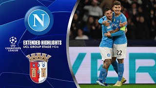 Napoli vs Braga Extended Highlights  UCL Group Stage MD 6  CBS Sports Golazo [upl. by Ahseekat]