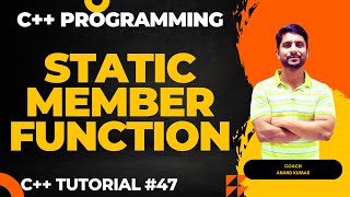 Static Member Function in C  C Programming  In Hindi [upl. by Lelah]