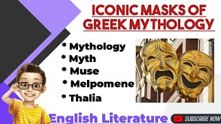 Iconic masks of Greek Mythology  Muse Melpomene and Thalia  englishliterature [upl. by Moser210]