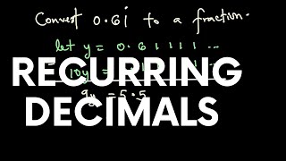 Recurring Decimal to Fraction [upl. by Dimitry]