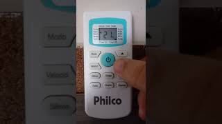 como funciona o controle do ar condicionado Philco inverter [upl. by Natsirk]