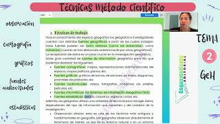 Técnicas de trabajo con el método científico T2 GeH [upl. by Ohl]