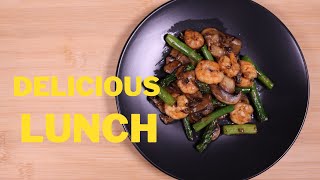 Asparagus with Shrimps recipe [upl. by Oehsen]