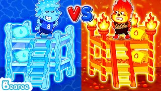 Fire Bunk Bed vs Water Bunk Bed  Kids Learn to Be Best Friends  Kids Education  Bearee Kids Show [upl. by Lietman]