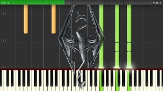 Skyrim  Battle themes synthesia [upl. by Hcirteid]