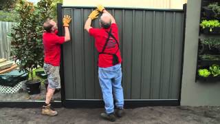 How To Install Colorbond Fence Panels  DIY At Bunnings [upl. by Eicyak]