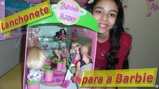 Como fazer uma lanchonete para Barbie How to Make a Barbie Cafeteria [upl. by Pelpel]