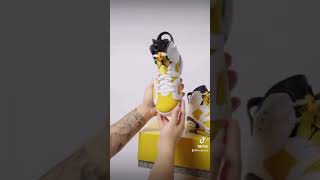 Jordan 6 YellowWhite Legends sneakers airjordan nike shoes jordan fashion jordan6 yelow wt [upl. by Innavoj]