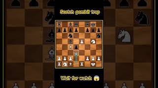 Scotch gambit Trap 🤯Chess shorts trendingshorts trap chess learnchesstrapin30seconds views [upl. by Areehs]