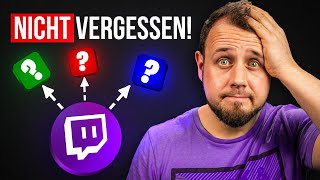 VERGISS als STREAMER nicht diese 5 1 Dinge [upl. by Ative]