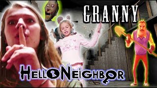 Granny and Hello Neighbor Together in REAL LIFE [upl. by Hamish]