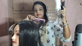 ASMR Hair Salon Roleplay  Haircut Spray Sounds hair Brushing Hair style [upl. by Zeitler753]