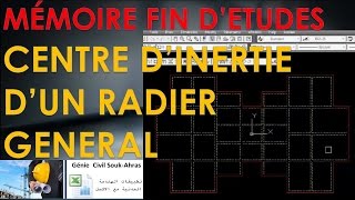 inertie dune semelle radier général mémoire fin d’études par Autocade [upl. by Kaasi630]