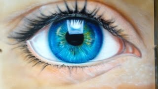 Airbrush eye speed painting soundtrack Wieland Möller [upl. by Letch310]