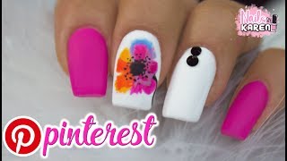 UÑAS de MODA en PINTEREST  Con TIP [upl. by Lorianna]