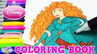 Disney Coloring Book Brave Merida Princess Episode Surprise Egg and Toy Collector SETC [upl. by Suzi]