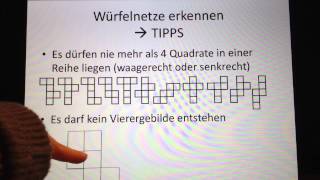 Würfelnetze erkennen  Würfelmuster bilden [upl. by Bergerac]