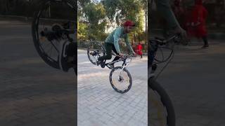 Bhavesh BhaiMohit Bhai Rolling Stoppie Challenge❌️😱🕊shorts cyclestunt trending viralvideo [upl. by Aleusnoc]