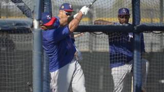 Former AllStar Carlos Gomez takes batting practice [upl. by Ellebasi]