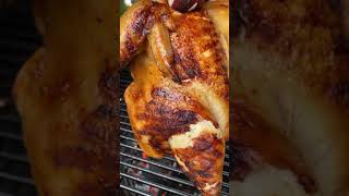 Whole chicken charcoal grill 🍖 slow cooking whole chicken shorts [upl. by Itoyj]