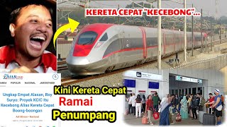 Kereta Cepat KECEBONG yang disebut Roy Suryo kini sudah mengangkut mendekati 1 JUTA Penumpang 🔥🚀 [upl. by Annod]