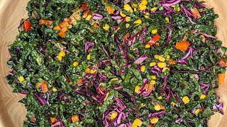 THE Rainbow Kale Salad Thats All Over Social Media [upl. by Lubeck]