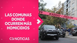 Santiago Centro lidera informe Las comunas donde más homicidios ocurren en Chile  CHV Noticias [upl. by Abla]