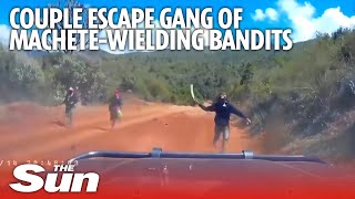 US couple narrowly escape gang of machetewielding bandits [upl. by Peppie769]