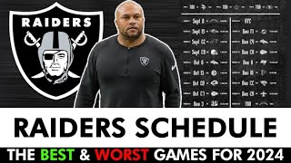 Las Vegas Raiders Schedule Ranking The Best amp Worst Games In 2024 For Raider Nation [upl. by Aicilef205]