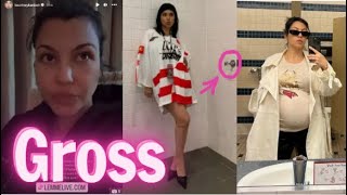 Kourtney Kardashian reveals gross detail in background photo at Travis Barkers Blink182 concert [upl. by Civ408]