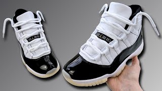 HOW TO LACE NIKE AIR JORDAN 11 LOOSELY BEST WAY [upl. by Halimaj]