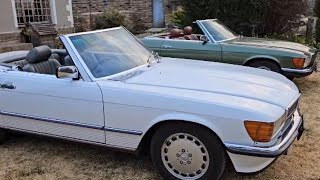 Two BEAUTIFUL six cylinder Mercedes R107’s SL’s… [upl. by Yerfej742]