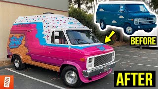 Building an Ice Cream Truck in 19 minutes COMPLETE TRANSFORMATION [upl. by Wendelin]