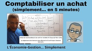 COMPTABILISER UN ACHAT en deux étapes en 5 minutes [upl. by Ynnal840]