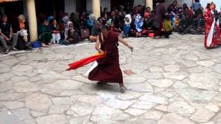 Korzok Tibetan Buddhist Monastery Festival Dance [upl. by Devitt]