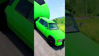 Double Flatbed Trailer Truck vs Speed bumps  Train vs Cars  Tractor vs Train  BeamNG Drive 001 [upl. by Aixela]