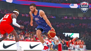 Schröde vs Chef Curry  NBA 2K24 Olympics Mode  GERMANY vs USA Exhibition Gameplay [upl. by Fraser]