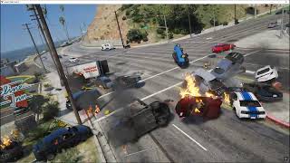 Highway Accident in Grand Theft Auto V 2024 [upl. by Raines]