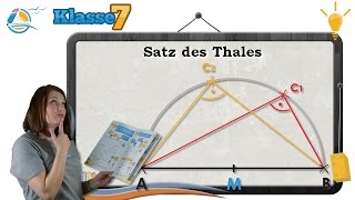 Satz des Thales  Geometrie  Klasse 7 ★ Wissen [upl. by Damle964]