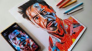 How to draw Iron Man Step by step Colouring Tutorial [upl. by Mafala966]