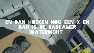 ZELF EEN CEMENTDEKVLOER WATERDICHT MAKEN IN BADKAMER BIJ DRAIN OF PUT [upl. by Aysab54]