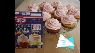 Testing Dr Otker Duo  Erdbeercupcakes  Erdbeermuffins [upl. by Ynohta505]