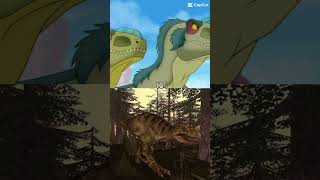 Featherhead Sharpteeth vs Ceratosaurus Carnivores thelandbeforetime carnivores [upl. by Haimerej]