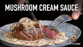 Steak with Mushroom Cream Sauce [upl. by Nimsaj434]